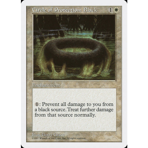 Magic: The Gathering Circle of Protection: Black (017) Lightly Played