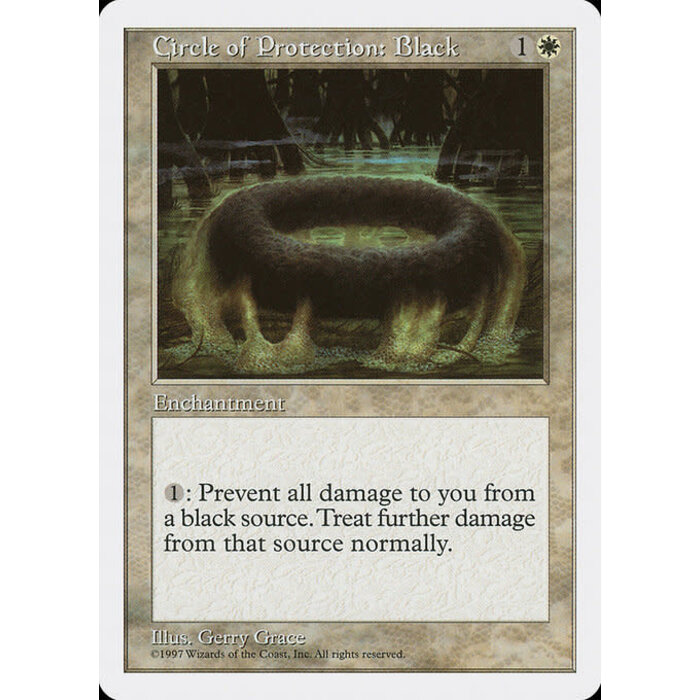Magic: The Gathering Circle of Protection: Black (017) Lightly Played