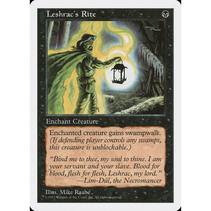 Magic: The Gathering Leshrac's Rite (173) Lightly Played
