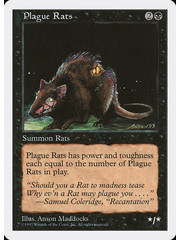 Magic: The Gathering Plague Rats (188) Lightly Played