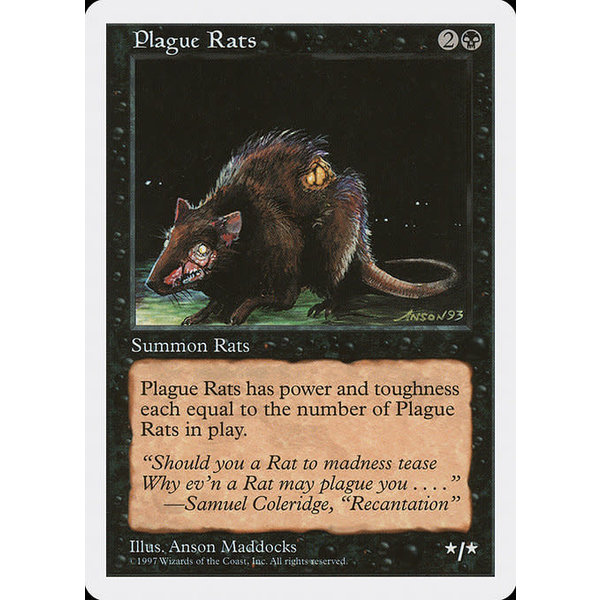 Magic: The Gathering Plague Rats (188) Lightly Played