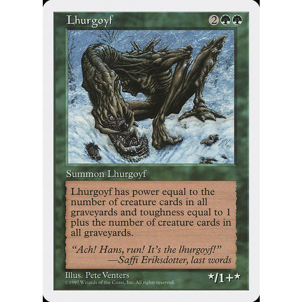Magic: The Gathering Lhurgoyf (309) Lightly Played
