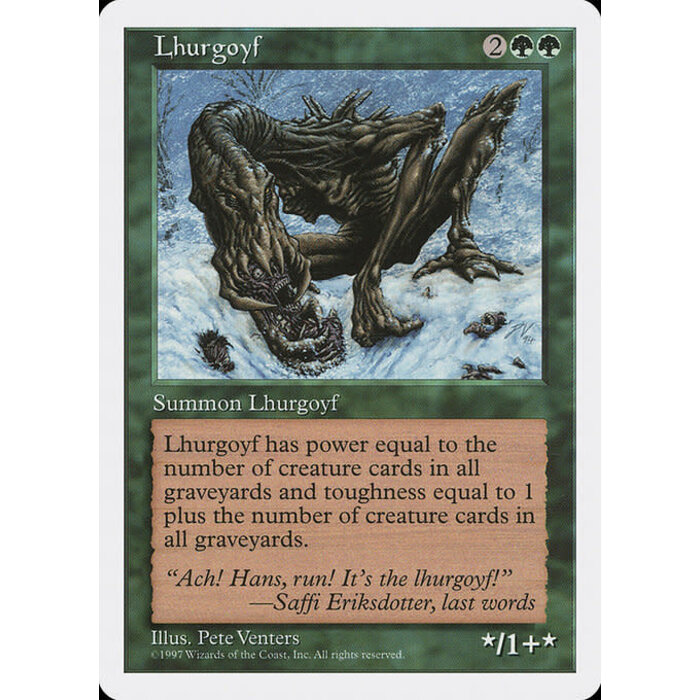 Magic: The Gathering Lhurgoyf (309) Lightly Played