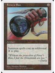 Magic: The Gathering Feroz's Ban (370) Lightly Played