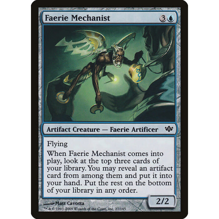 Magic: The Gathering Faerie Mechanist (027) Moderately Played Foil