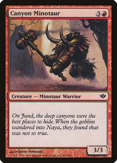 minotaur mtg cards Magic: The Gathering Canyon Minotaur (060) Lightly Played