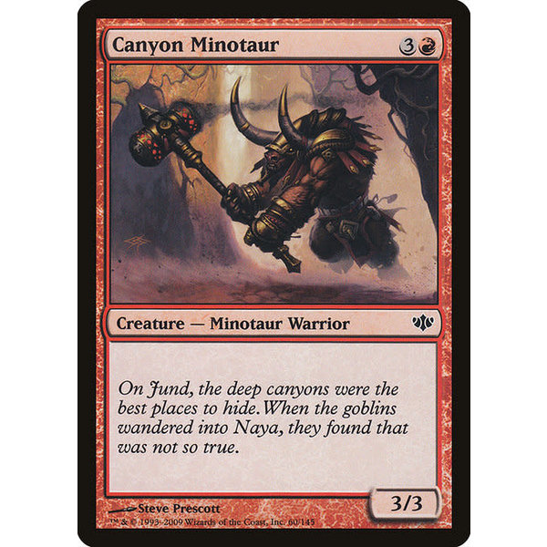 Magic: The Gathering Canyon Minotaur (060) Moderately Played Foil