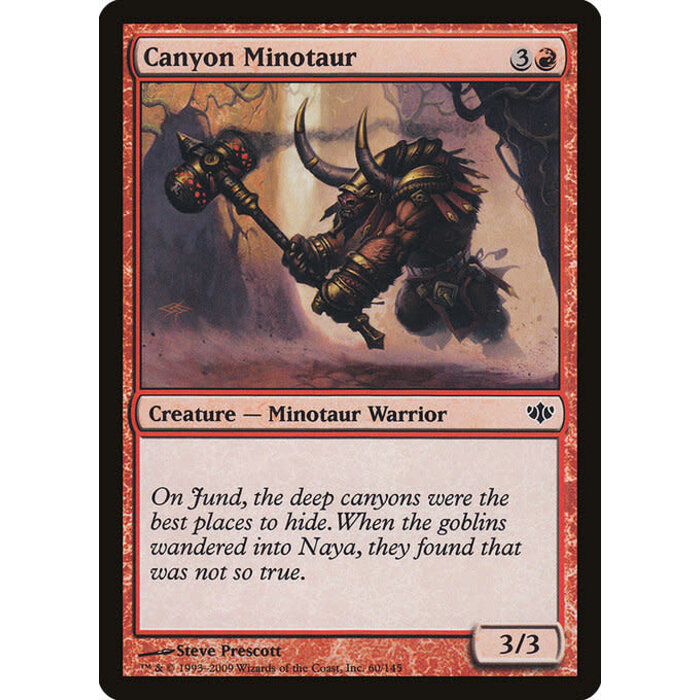 Magic: The Gathering Canyon Minotaur (060) Moderately Played Foil