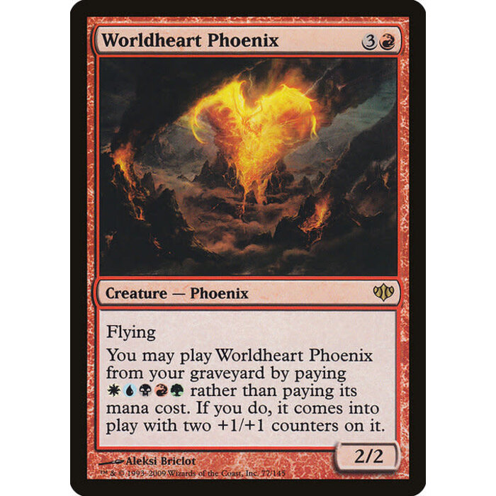 Magic: The Gathering Worldheart Phoenix (077) Lightly Played
