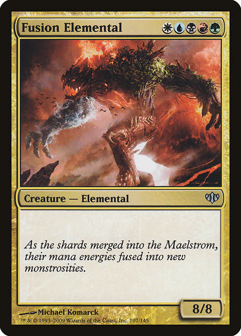 mtg elemental cards Magic: The Gathering Fusion Elemental (107) Moderately Played