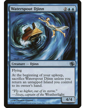 Magic: The Gathering Waterspout Djinn (011) Moderately Played