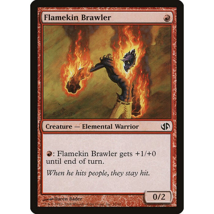 Magic: The Gathering Flamekin Brawler (035) Moderately Played