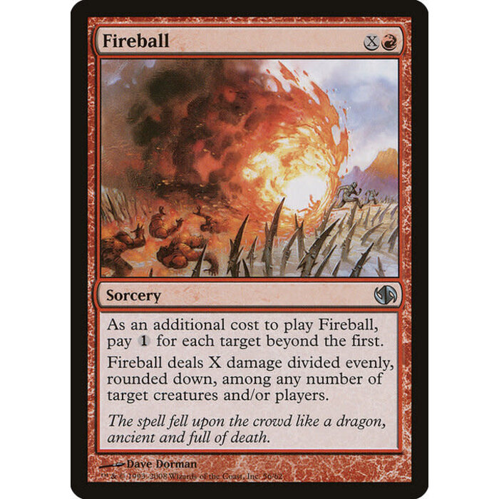 Magic: The Gathering Fireball (056) Moderately Played