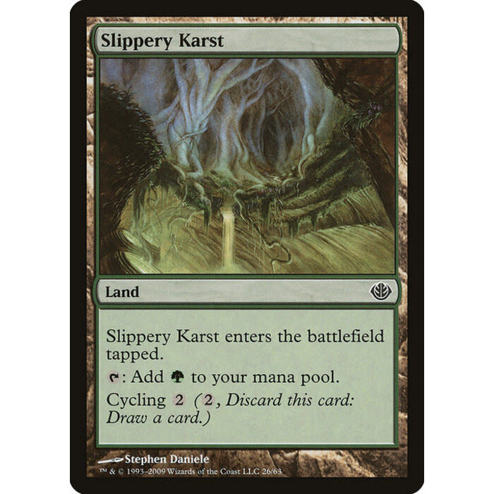 Magic: The Gathering Slippery Karst (026) Moderately Played