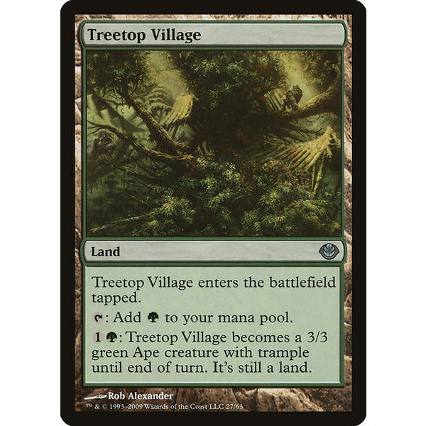 Magic: The Gathering Treetop Village (027) Moderately Played