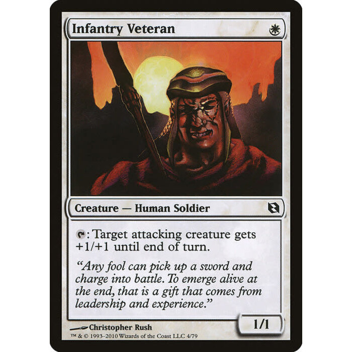 Magic: The Gathering Infantry Veteran (004) Moderately Played