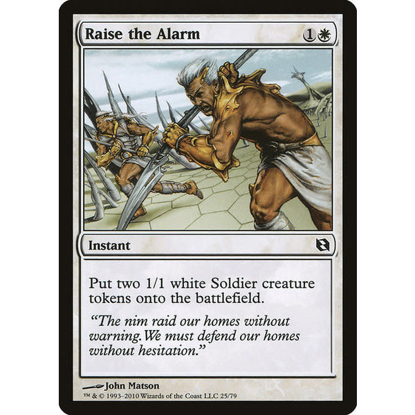 Magic: The Gathering Raise the Alarm (025) Moderately Played