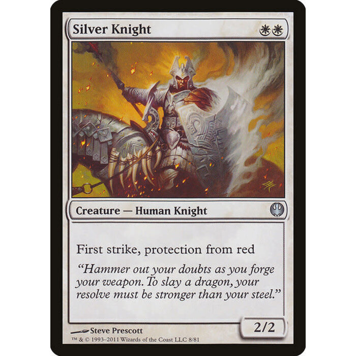 Magic: The Gathering Silver Knight (008) Moderately Played