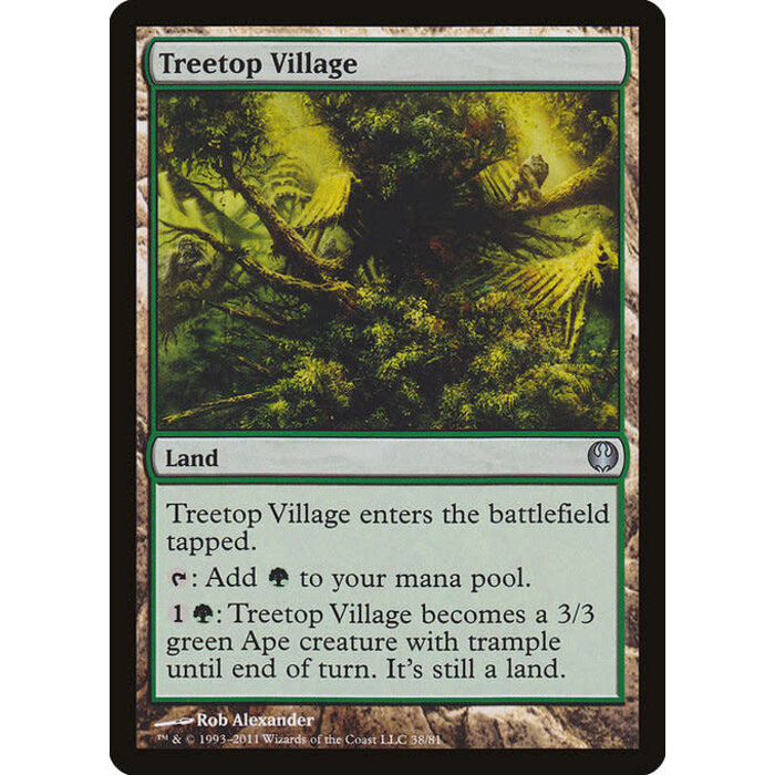 Magic: The Gathering Treetop Village (038) Moderately Played