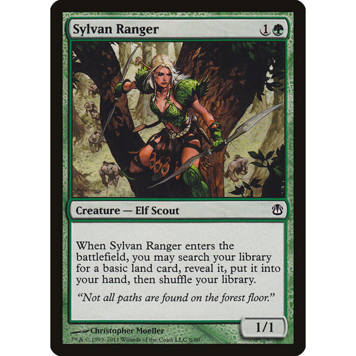 Magic: The Gathering Sylvan Ranger (008) Moderately Played
