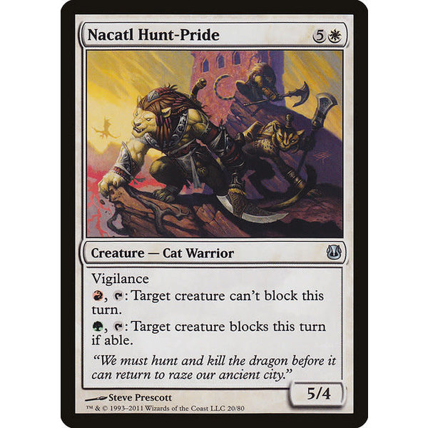 Magic: The Gathering Nacatl Hunt-Pride (020) Moderately Played
