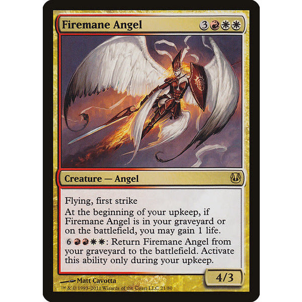 Magic: The Gathering Firemane Angel (021) Moderately Played