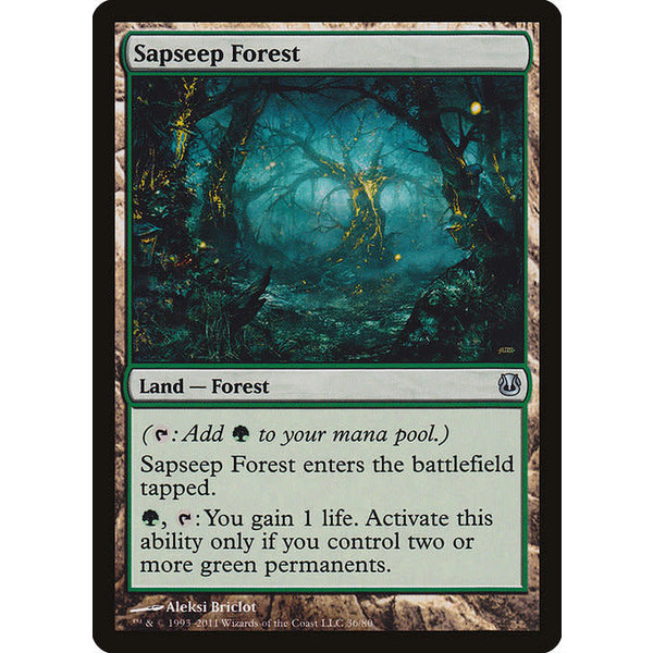 Magic: The Gathering Sapseep Forest (036) Heavily Played