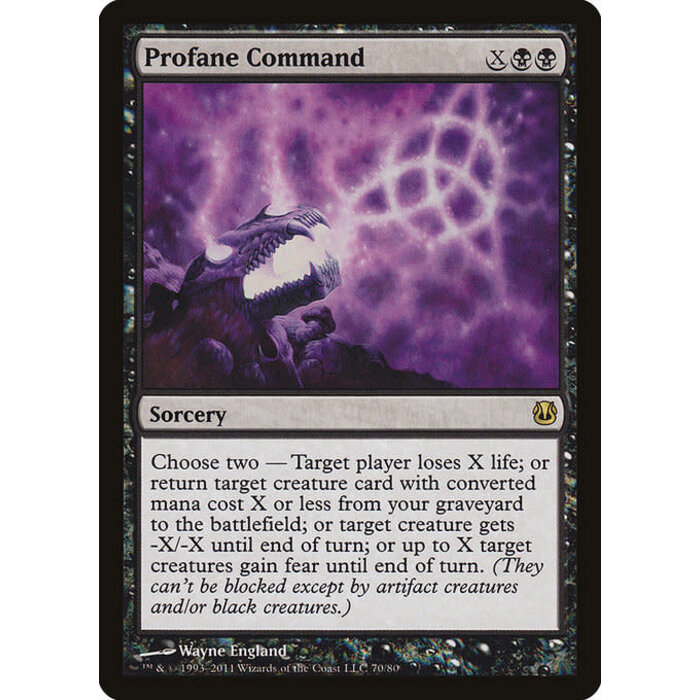 Magic: The Gathering Profane Command (070) Moderately Played