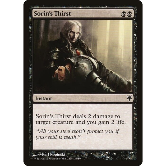 Magic: The Gathering Sorin's Thirst (021) Moderately Played