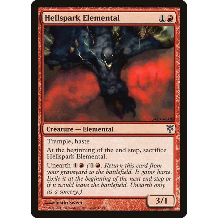 Magic: The Gathering Hellspark Elemental (046) Lightly Played