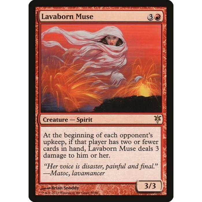 Magic: The Gathering Lavaborn Muse (050) Moderately Played
