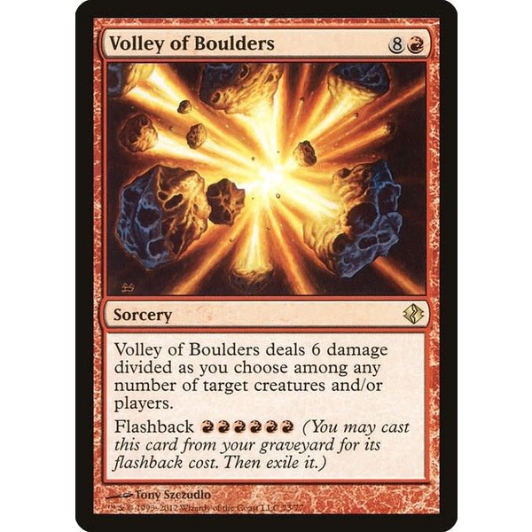 Magic: The Gathering Volley of Boulders (073) Moderately Played