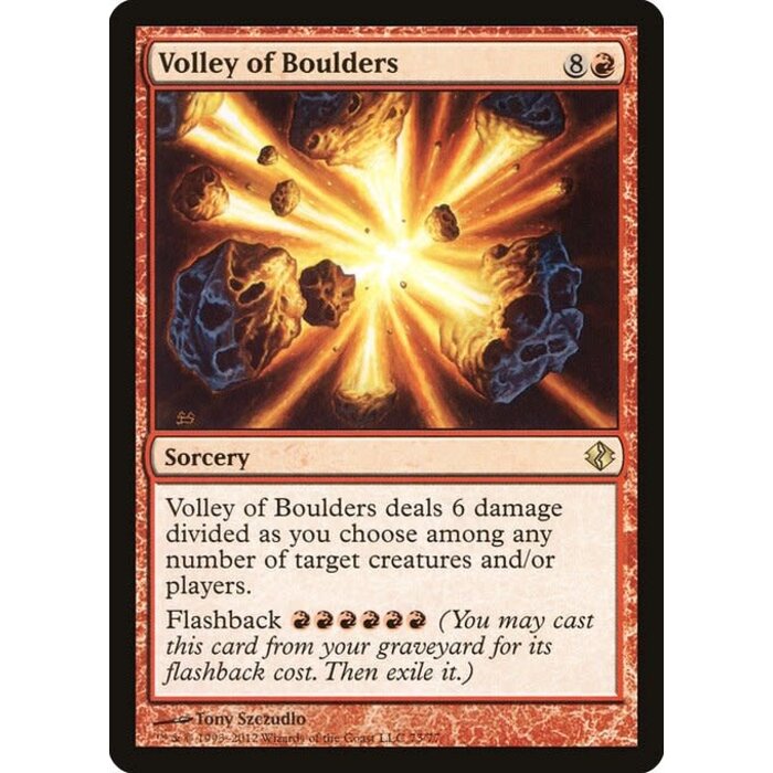 Magic: The Gathering Volley of Boulders (073) Moderately Played