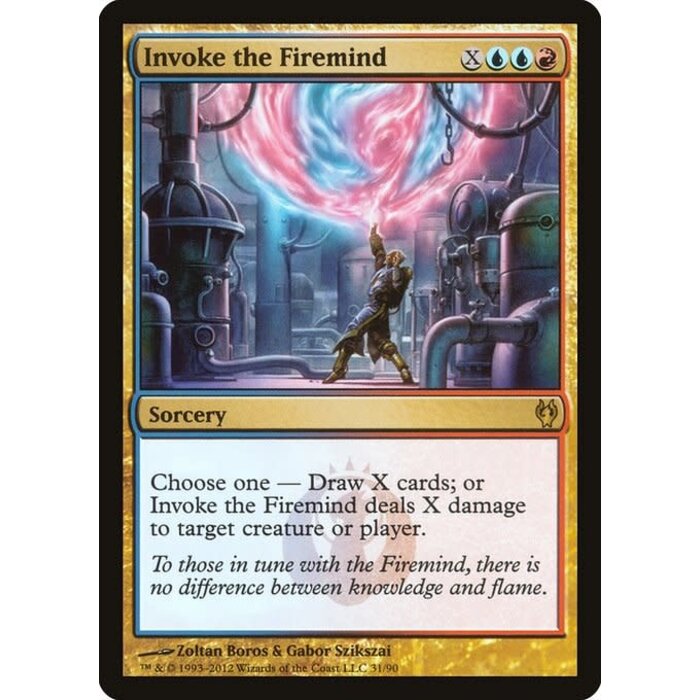 Magic: The Gathering Invoke the Firemind (031) Moderately Played