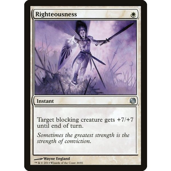 Magic: The Gathering Righteousness (020) Moderately Played
