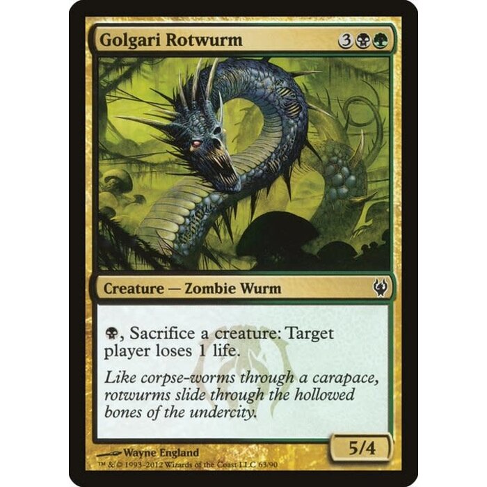 Magic: The Gathering Golgari Rotwurm (063) Moderately Played