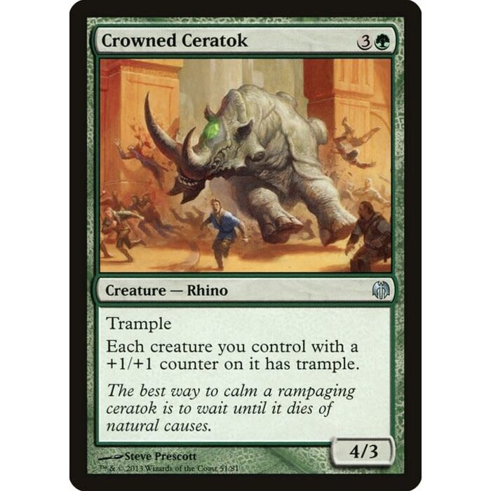 Magic: The Gathering Crowned Ceratok (051) Moderately Played