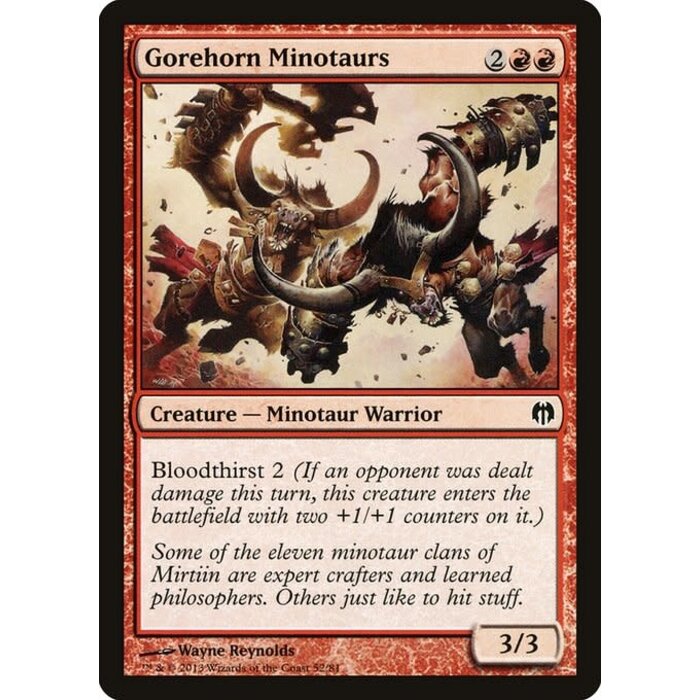 Magic: The Gathering Gorehorn Minotaurs (052) Moderately Played