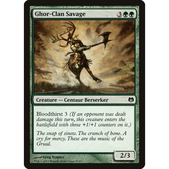 Magic: The Gathering Ghor-Clan Savage (053) Lightly Played