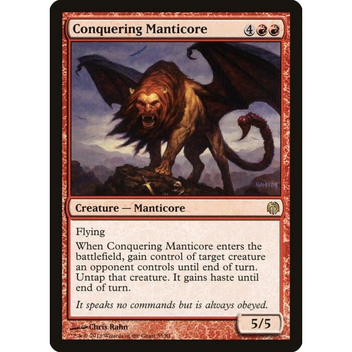 Magic: The Gathering Conquering Manticore (055) Moderately Played