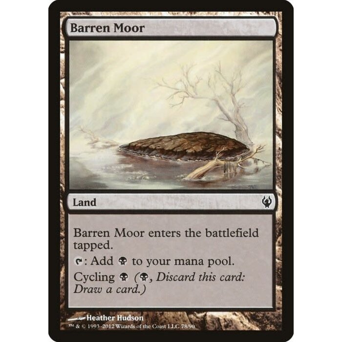 Magic: The Gathering Barren Moor (078) Moderately Played