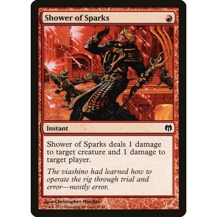 Magic: The Gathering Shower of Sparks (061) Moderately Played