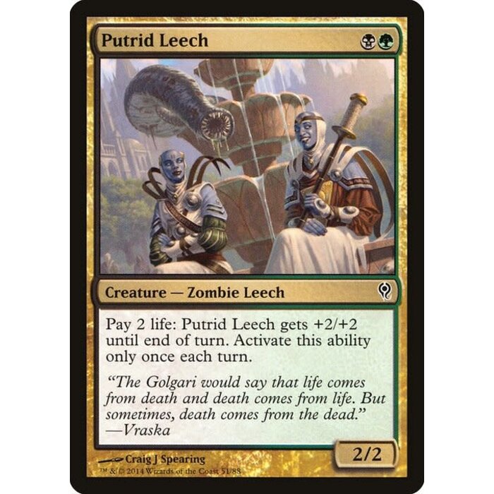 Magic: The Gathering Putrid Leech (051) Moderately Played