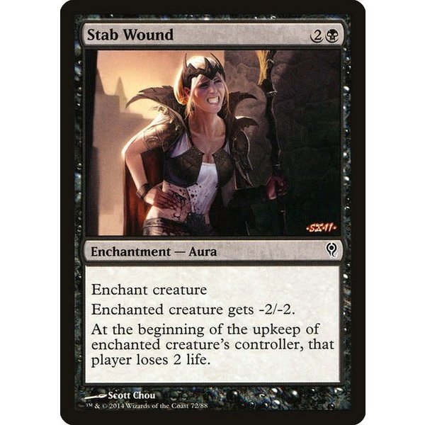 Magic: The Gathering Stab Wound (072) Moderately Played