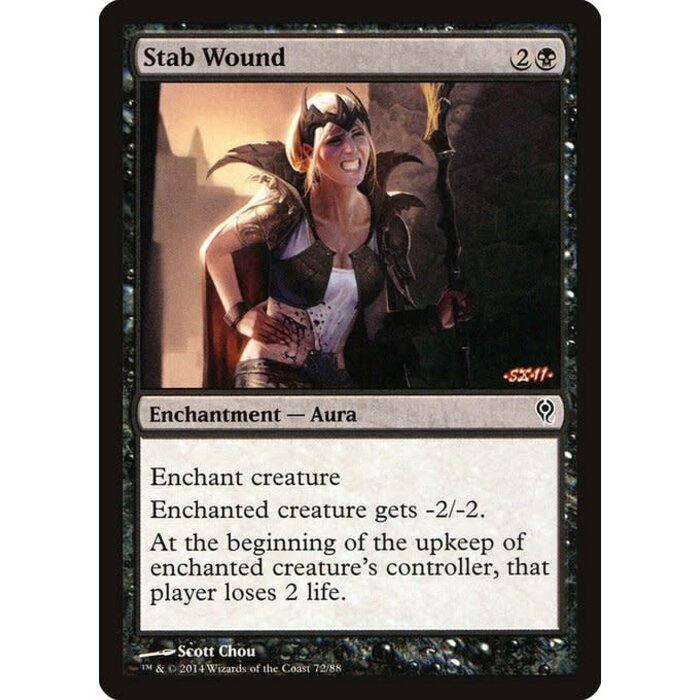 Magic: The Gathering Stab Wound (072) Moderately Played