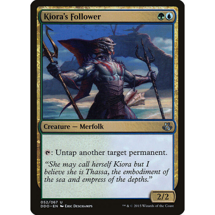 Magic: The Gathering Kiora's Follower (052) Moderately Played