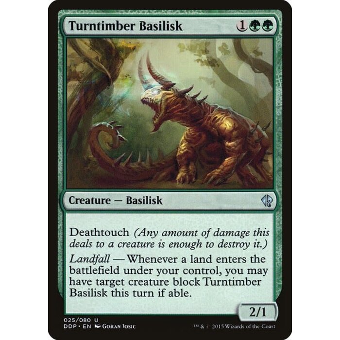 Magic: The Gathering Turntimber Basilisk (025) Moderately Played