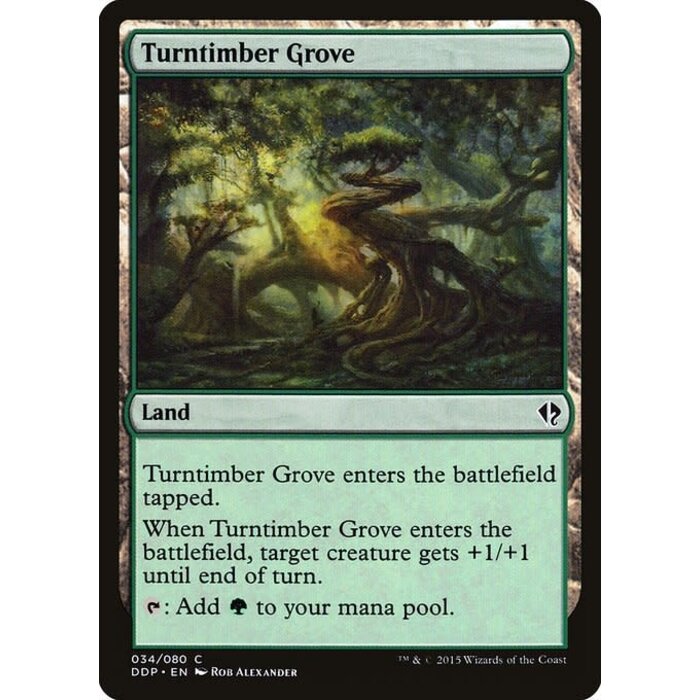 Magic: The Gathering Turntimber Grove (034) Moderately Played