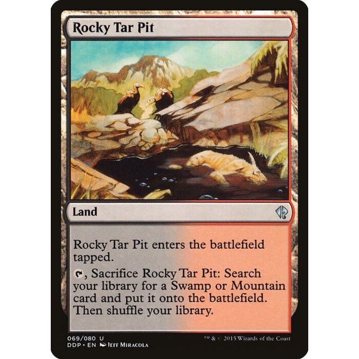 Magic: The Gathering Rocky Tar Pit (069) Moderately Played