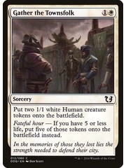 Magic: The Gathering Gather the Townsfolk (012) Moderately Played